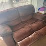 brown 2 seater recliner Image 4