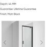 Matt Black Pivot Shower Door Image 4