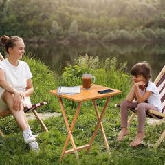 Housewares Snack Table, 65 x 49 x 39 cm Rubberwood