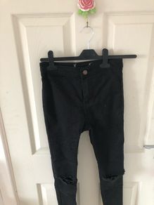 Women's High Waist Black Jeans