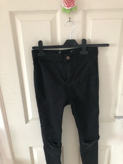 Women's High Waist Black Jeans