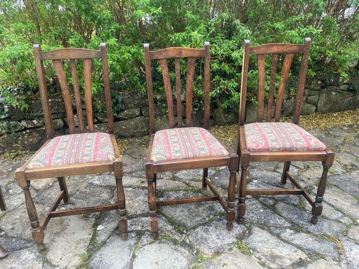 4 antique wooden chairs