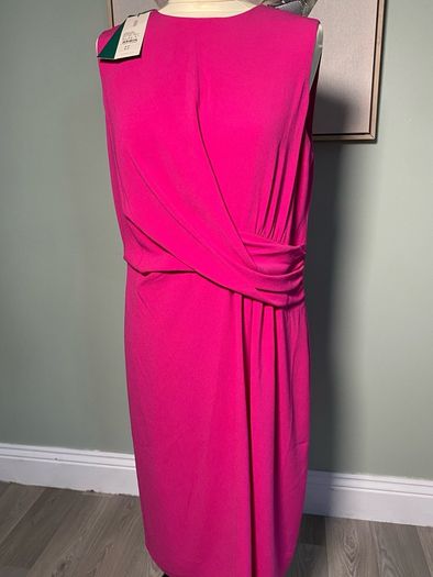 Ladies Hobbs Whitbourn Cocktail Dress Shocking Pink UK14
