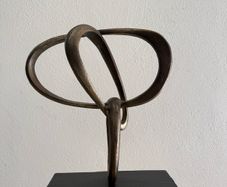 Brass Knot Object on Stand by West Elm