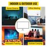 100 inches  Projection Screen 254 cm Projector Screen 16:9 Projector Screen made of Polyester and Aluminum Alloy with Adjustable Aluminum Tripod and 160 Degree Viewing Angle for Home Theater, Meeting Room, etc Image 4