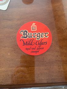 Burger mild cigars beer coaster