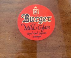 Burger mild cigars beer coaster