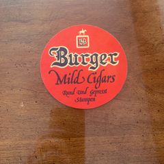 Burger mild cigars beer coaster