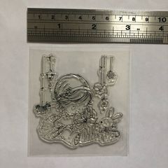 Cute baby girl photopolymer stamp set