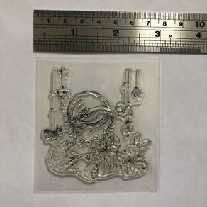 Cute baby girl photopolymer stamp set