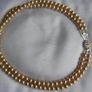 Vintage ART DECO champagne glass pearl hand knotted 2 rows necklace Image 8
