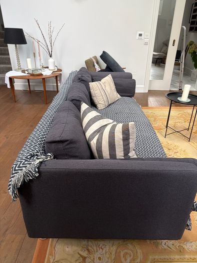 Large Charcoal Grey 3 Seater Sofa, Excellent Condition