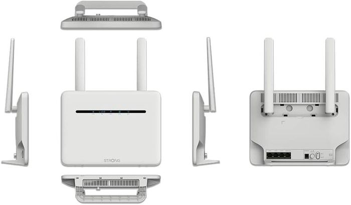 STRONG 4G+ LTE CAT6 Wi-Fi Router, AC1200 Dual-Band Wi-Fi, Zero Configuration, 4x Gigabit ports, Detachable external antennas, Sim Card Adapters included