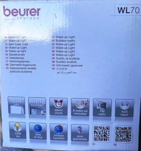 Wake Up Sunrise Light Therapy & Alarm Clock NEW