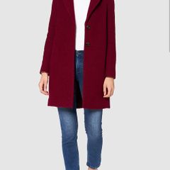Designer Hugo Boss - WOOL Coat - Dark Red - Fits UK 10 - BNWT RRP 299