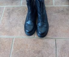 Gabor Black Chunky Platform Ankle Boots
