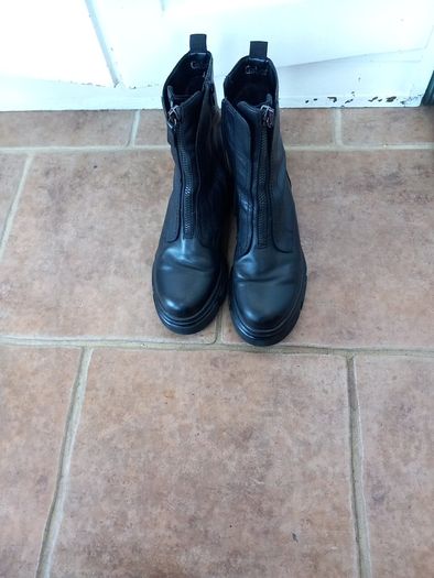 Gabor Black Chunky Platform Ankle Boots