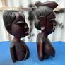 Pair of hand carved African busts Image 9