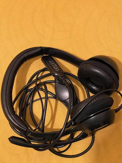 Logitech H390 Wired Headset, Stereo Headphones with Noise Cancelling Microphone, USB-A - Black