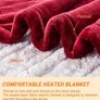 10 Heating Settings, 1-8h Timer overheat Protection, Machine Washable, Flannel & Sherpa Full Body Warming, Electric Throw Blanket for Sofa Image 3
