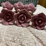 Stunning Rose Ceramic Drawer Knobs x 6 Image 5