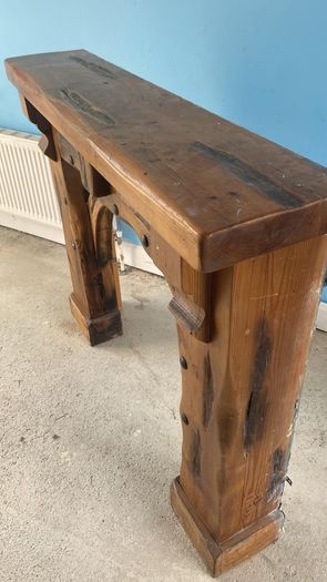 Solid wood fireplace