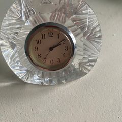 Vintage crystal glass Desk clock