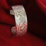 Sterling silver cuff  bracelet celtic design Image 2