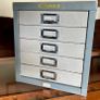 Stack Set of Eagle Midcentury Filing Drawers with Chrome Pull Handles Label Holders 1960s Image 2