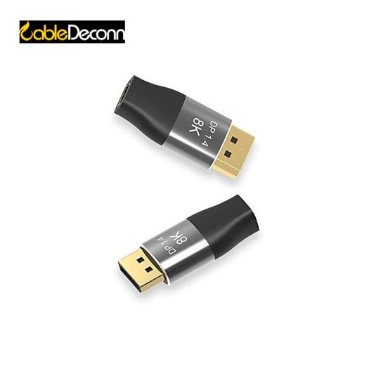 CableDeconn Premium 8K@60Hz/4K@144Hz Mini DisplayPort (Female) to DisplayPort (Male) v1.4 Bi-Directional Gold-Plated/Alloy Adapter (Brand New/Warranty)