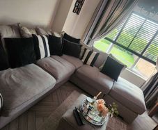 Corner sofa & footstool