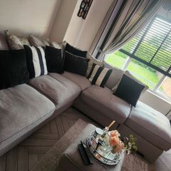Corner sofa & footstool
