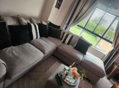 Corner sofa & footstool