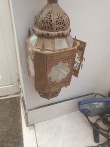 Antique Turkish lantern 45 x 17 cm approx