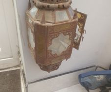 Antique Turkish lantern 45 x 17 cm approx