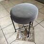 Grey Velvet Stool Image 2