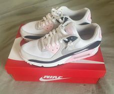 Air Max 90 - White/wolfgrey-pink Foam