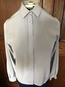 Grey Long Sleeve Blouse
