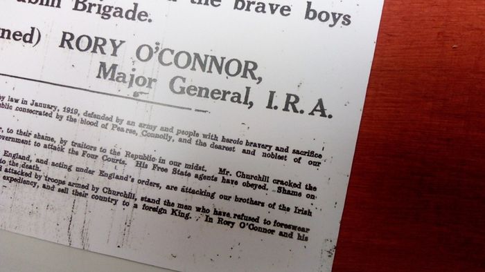Irish Civil War Outbreak Media Notice Poster Ireland