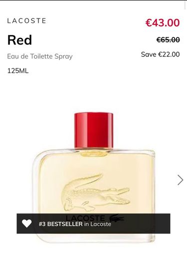Lacoste Red 125mm