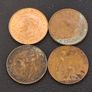 Farthing Coins x4 Great Britain UK 1926 1942 1948 Image 2