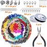 801 Pcs Crystal Jewellery Making Kit, Crystals for Jewellery Making with Crystal Gemstone Beads 5-7mm Stone Bead Drilled Beads for Jewelry Making Image 2