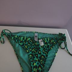 Green Leopard Pattern Bikini Bottoms Brand New!