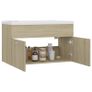 Sink Cabinet with Built-in Basin Sonoma Oak Chipboard Image 4