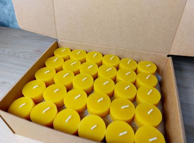 BULK 100 Tealights... Beeswax candles
