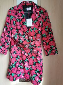 BNWT -   Savida print rose belted dress UK 10