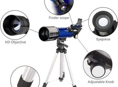 70mm Portable Astronomical Telescope for Kids & Beginners