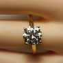 2.5 carat Moissanite Solitaire Ring set in 18kt Yellow Gold Vermeil High Quality Precious Metal Image 2