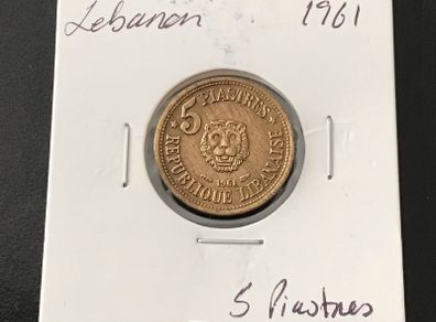 Lebanon 1961 5 Piastres
