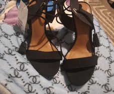 black suede sandals from h&m